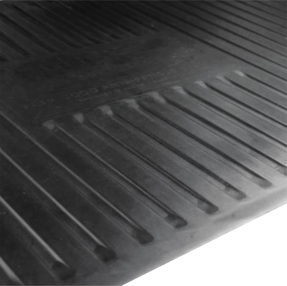 Anti-Ermüdungsmatte für Sitz-/Steharbeitsplätze, LxB 1000x500 mm, PU mit Polyesterüberzug, anti-mikrobiell, schwarz
