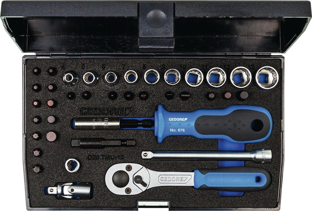 Steckschlüsselsatz D 20 TMU-10 40-teilig 1/4  Schlüsselweiten 4-13 mm Anzahl Zähne 24 12-Kant