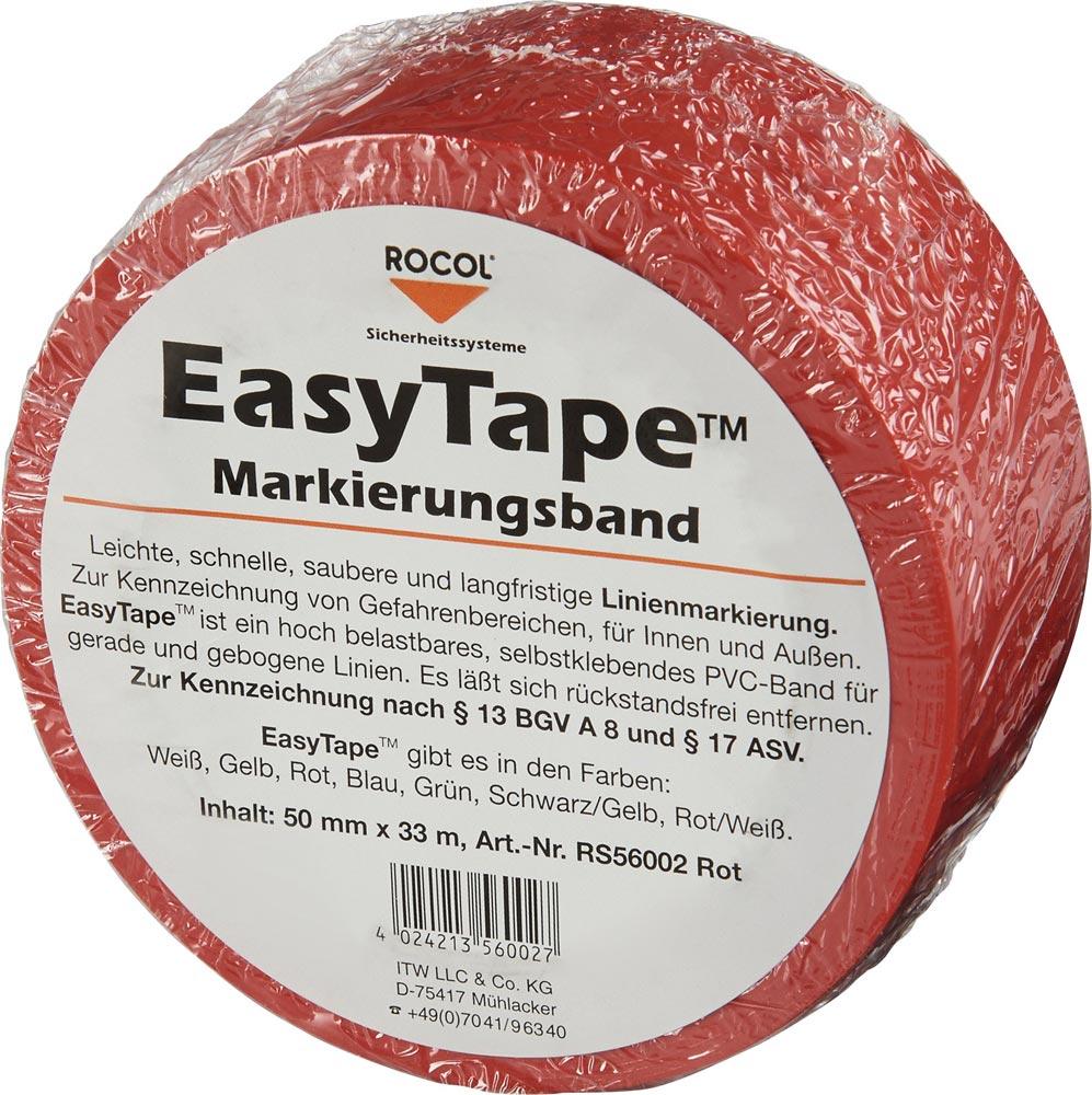 Bodenmarkierungsband Easy Tape PVC rot Länge 33 m Breite 50 mm Rolle