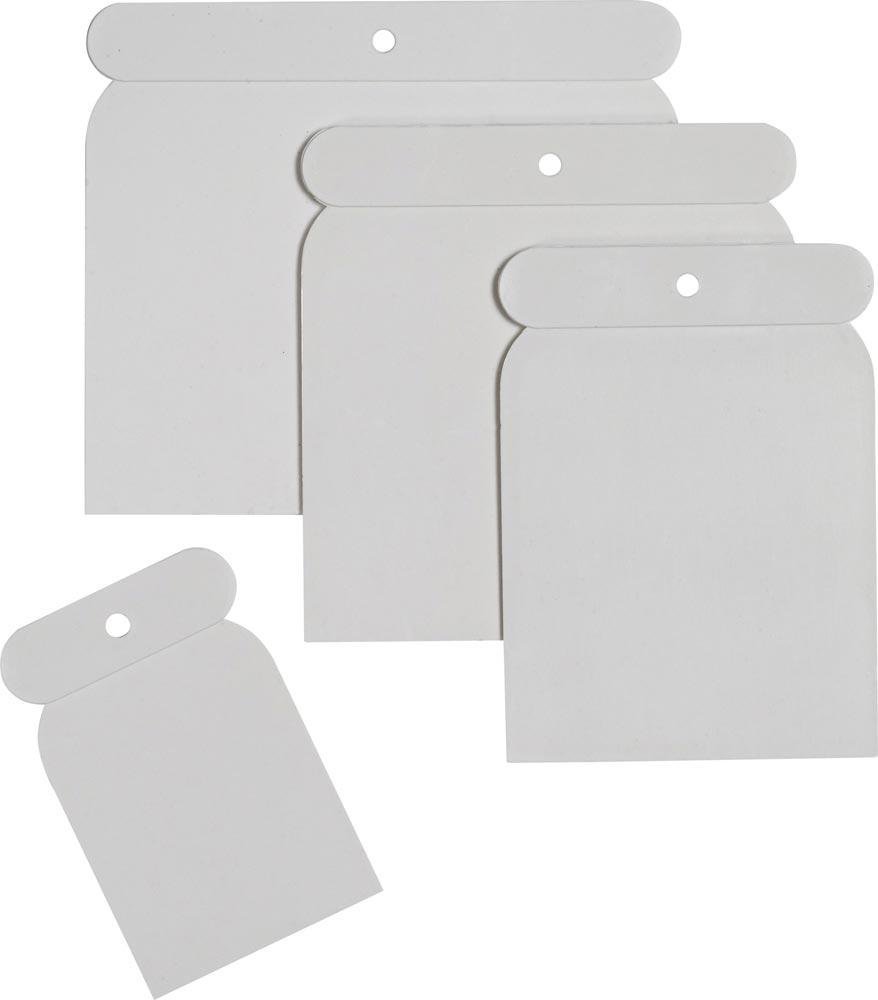 Japanspachtelsatz 4-teilig Kunststoff je 1 Spachtel 50/80/100/120 mm Breite im Klarsichtbeutel