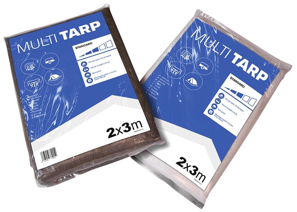 Abdeckplane multi TARP standard, LDPE besch. 110 g/qm, 6x8 m, VE 2 Stück, Farbe natur