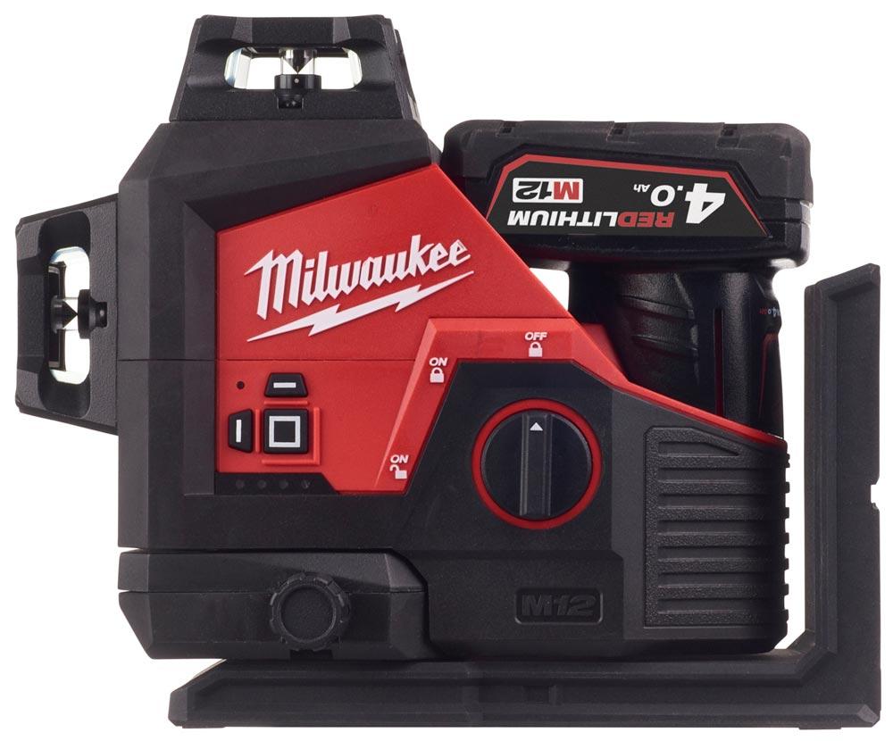 MILWAUKEE Kreuzlinienlaser M12 3PL-401C 12 V 1 x 4,0 Ah Akku im Koffer