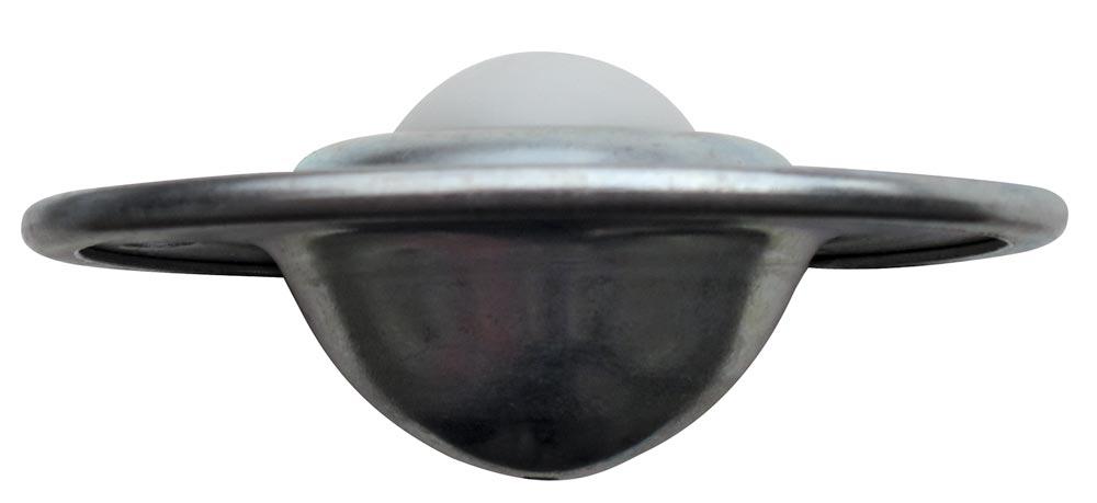 Kugelrolle mit Befestigungplatte, Kugeldurchm. 25 mm, Traglast 55 kg, Nylonkugel, Gehäuse verzinkt, MINDESTABNAHME 10 Stück