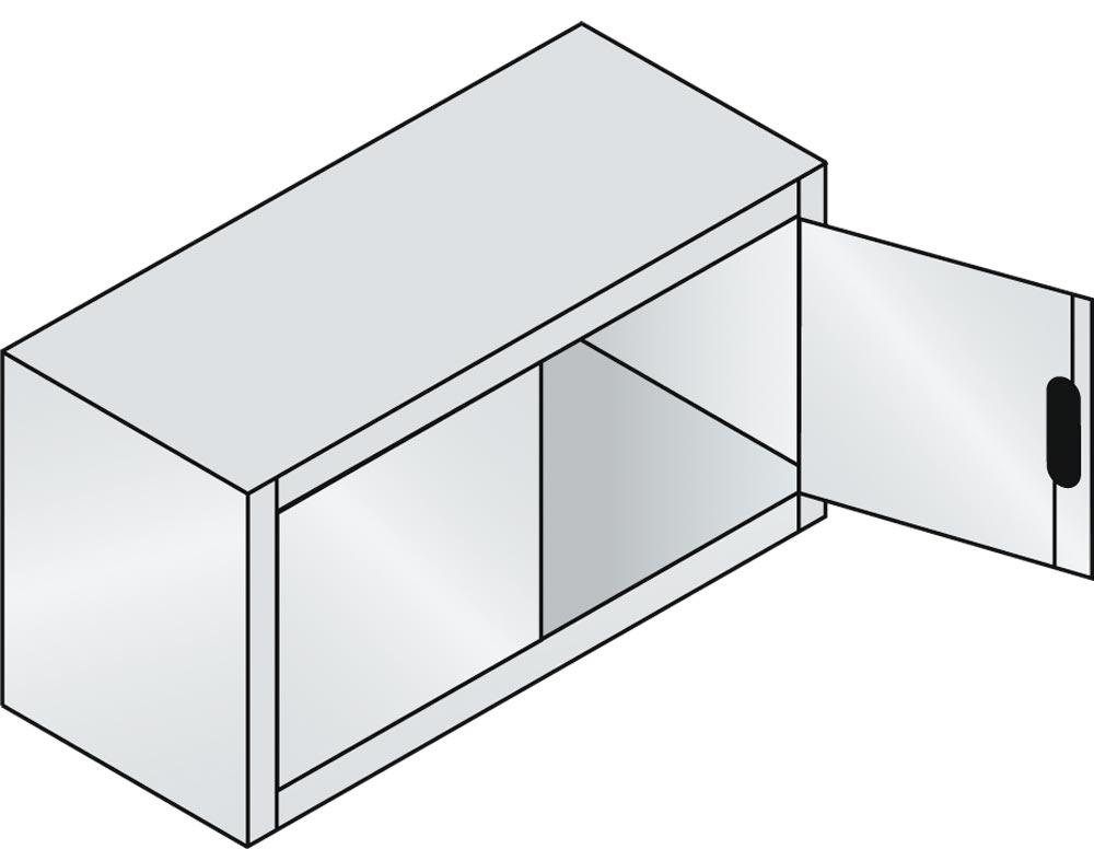 Aufsatzschrank, BxTxH 930x400x500 mm, RAL 7035/3003