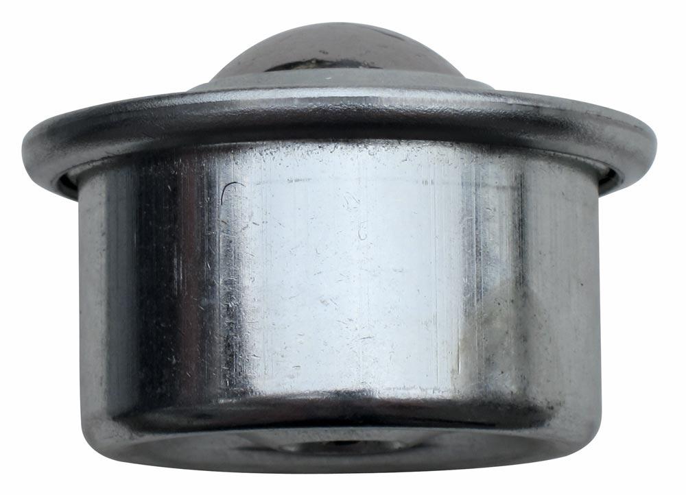 Kugelrolle ohne Befestigung, Kugeldurchm. 15 mm, Traglast 50 kg, Stahlkugel, Gehäuse verzinkt, MINDESTABNAHME 10 Stück