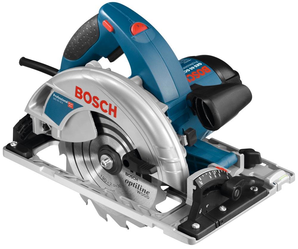 BOSCH Handkreissäge GKS 65 GCE mit L-Boxx u. FSN 1400