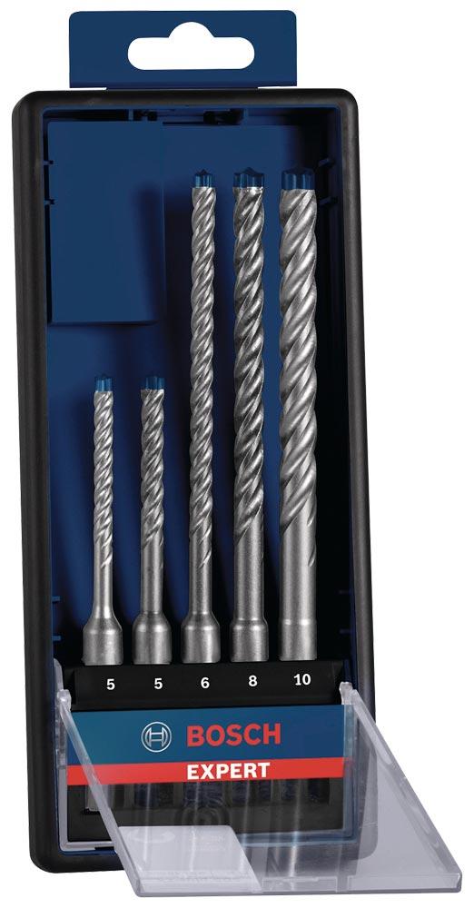 Hammerbohrersatz Expert plus 7X 5- teilig SDS Plus Kunststoffkassette mit Euroloch