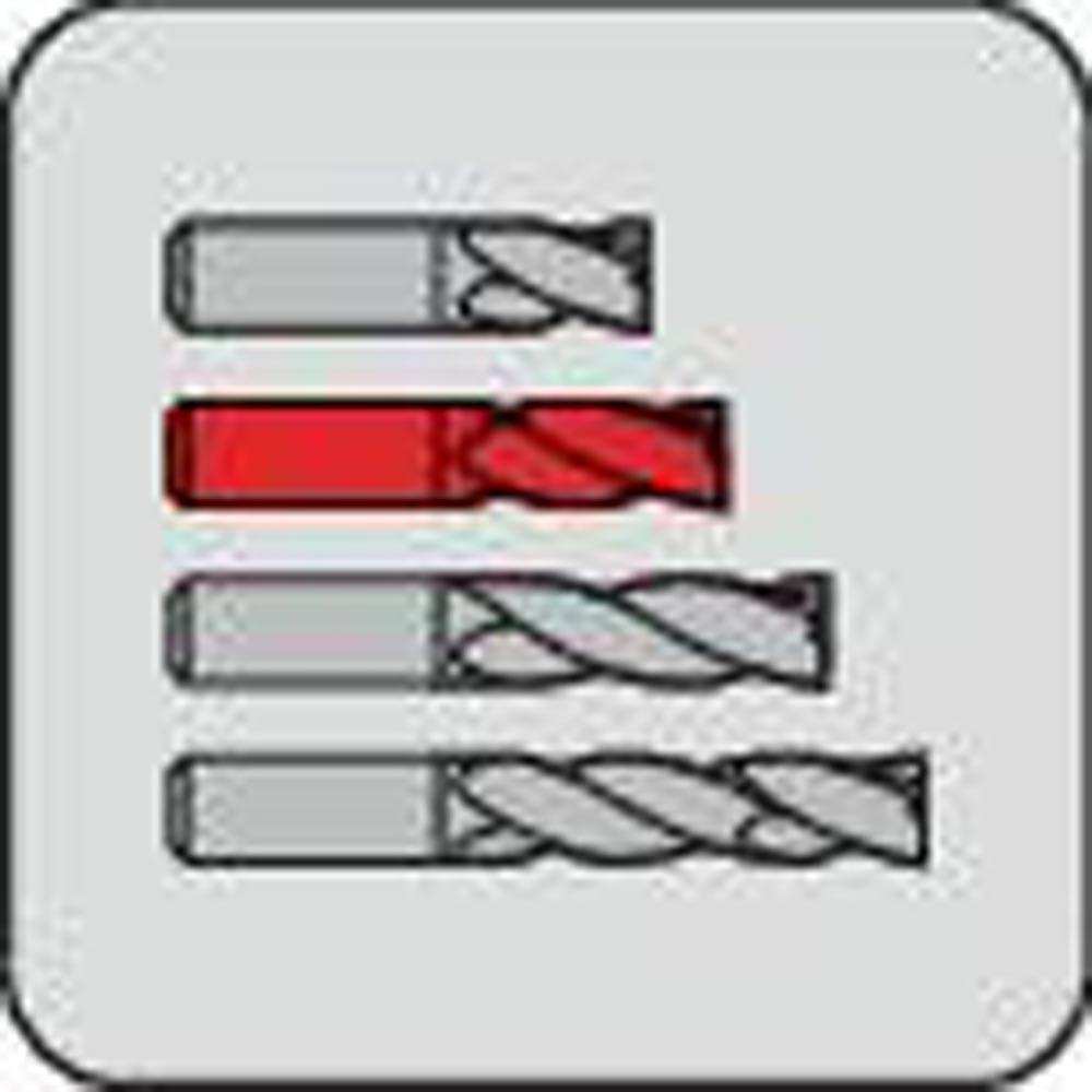 Vollradiusfräser Nenn-Ø 4 mm Einsatzlänge 12 mm VHM TiAlN DIN 6535 HB Schneidenanzahl 2 kurz