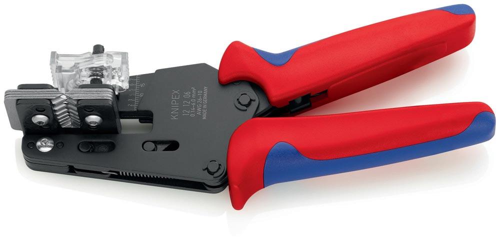 Präzisionsabisolierzange Länge 195 mm Mehrkomponeten-Hüllen 0,14 - 6 (AWG 26 - 10) mm