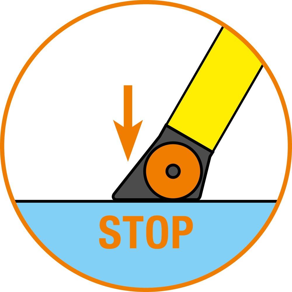 Alu-Klapp-Tritt mit Roll-Stop-Automatik, 80 mm tiefe Stufen, Standhöhe oberste Stufe 0,65 m, 2x3 Stufen, Ausführung alu natur