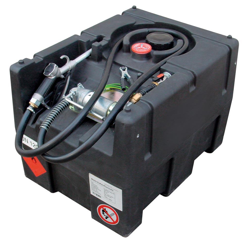 Mobile Benzintankstation, Volumen 190 l, mit Handpumpe, BxTxH 800x600x590 mm, Gewicht 25 kg