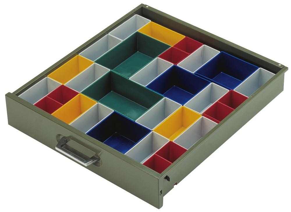 Einsatzkasten, Polystyrol, LxBxH 160x106x54 mm, Farbe blau, VE 50 Stück Einsatzkasten, Polystyrol, LxBxH 160x106x54 mm, Farbe blau, VE 50 Stück