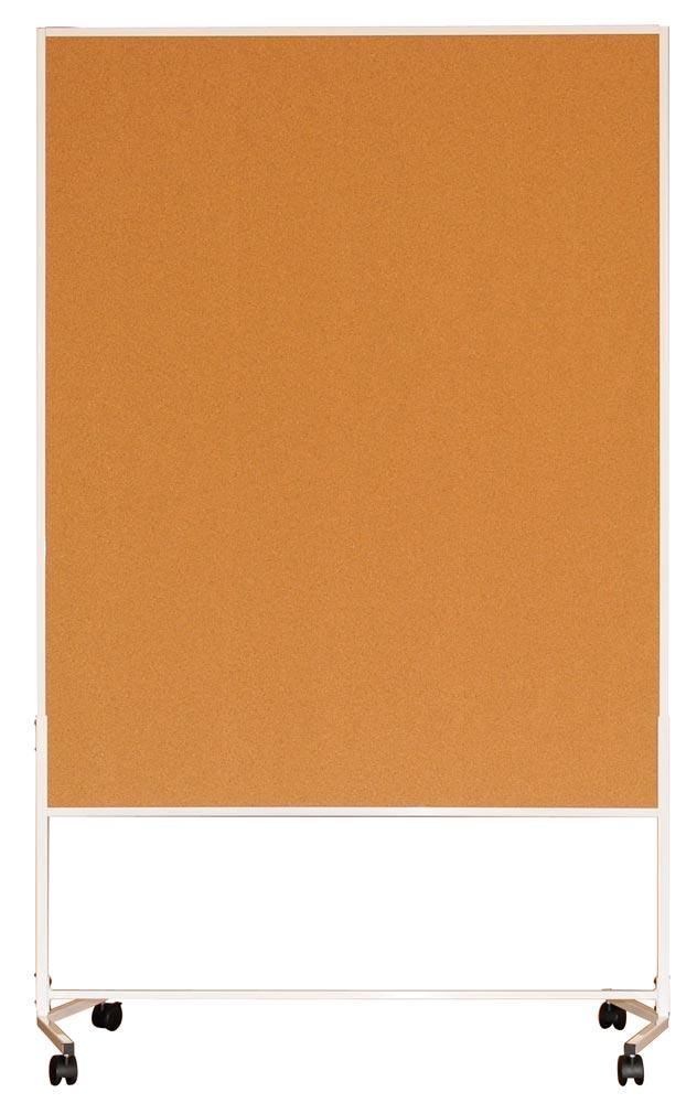 Moderationswand Economy, Kork, Moderationsfläche BxH 1200x1500 mm, Gesamthöhe 1960 mm