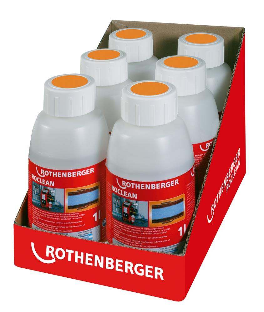 Reinigungschemie - Raditorenheizsystem Spülkompressor ROPLUS ROCLEAN, Pack 6 Ds.