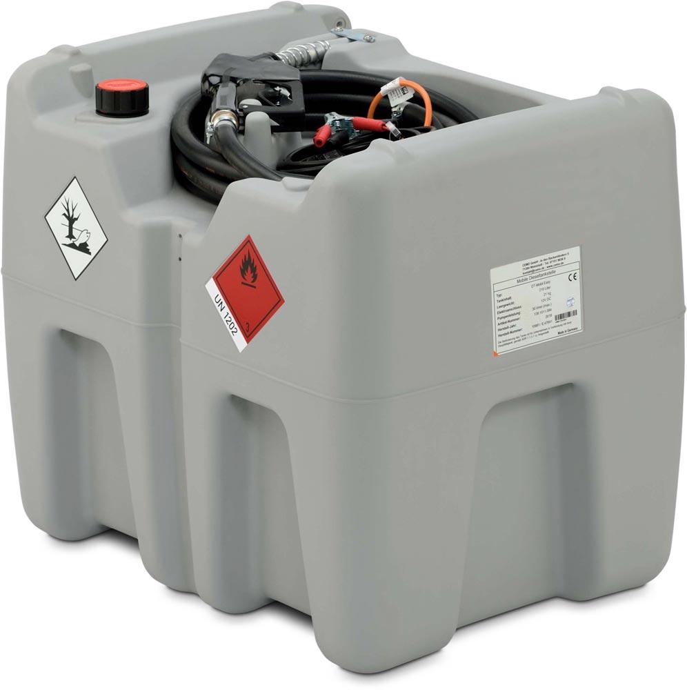 Mobile Dieseltankstation, Vol. 210 l, mit Elektropumpe 12 V, 40 l/min und Automatik-Zapfpistole