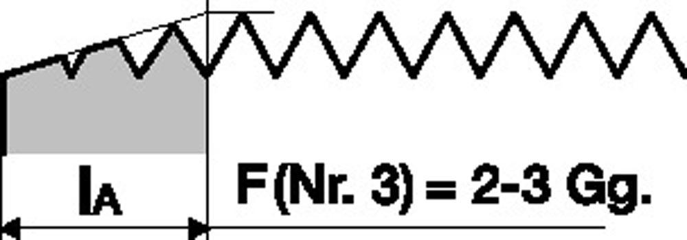 Handgewindebohrersatz DIN 352 M3 x0,5 mm HSS ISO2 (6H) 3 teilig