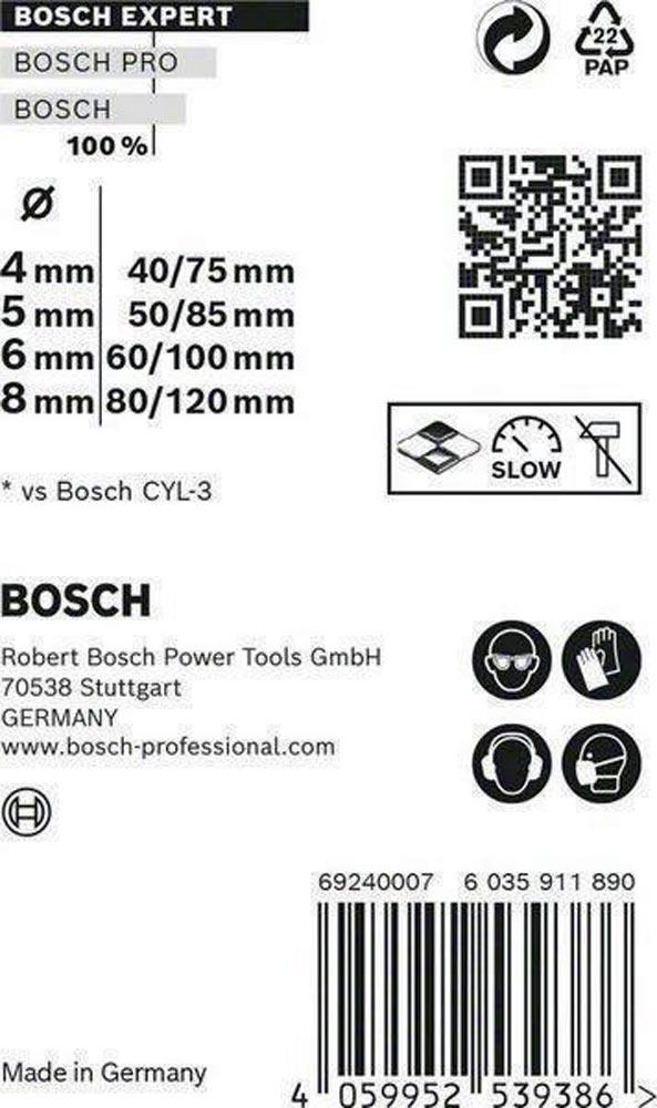 Bohrersatz Expert MultiConstruction CYL-9 4-teilig 4/5/6/8 mm zylindrisch