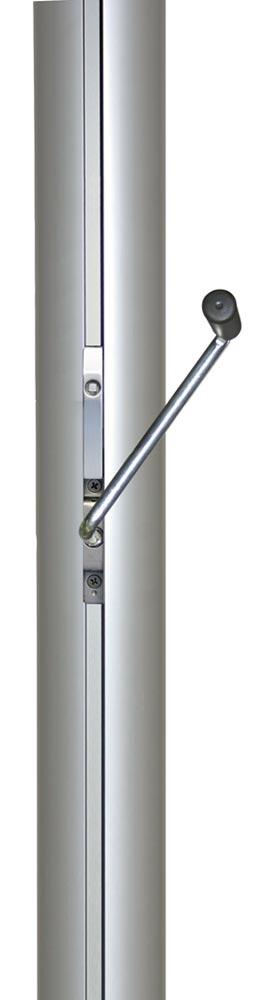 Fahnenmast, innenliegende Hißvorrichtung, Durchm. 100 mm, Höhe über Flur 10 m, inkl. Bodenhalterung