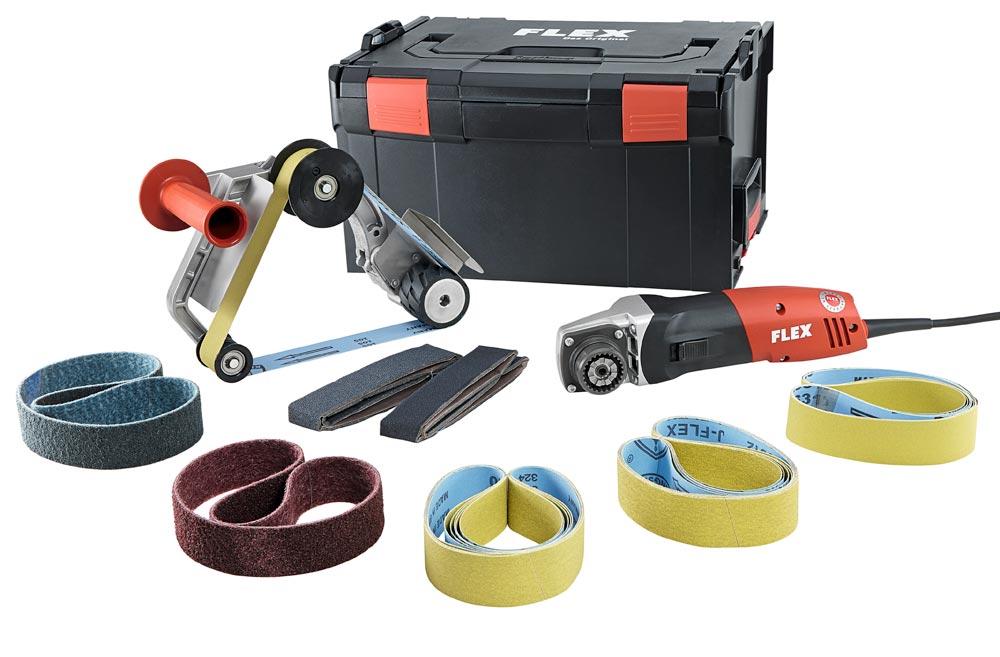 FLEX Rohrbandschleifer BRE 14-3 125 Set (1400 Watt) in L-Boxx