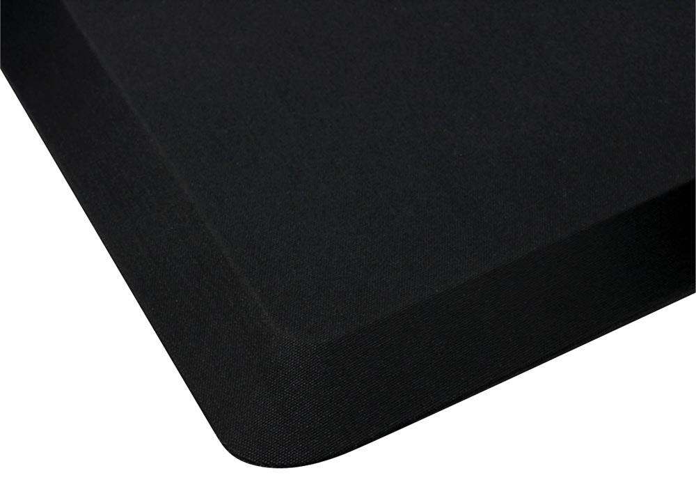 Anti-Ermüdungsmatte für Sitz-/Steharbeitsplätze, LxB 1000x500 mm, PU mit Polyesterüberzug, anti-mikrobiell, schwarz