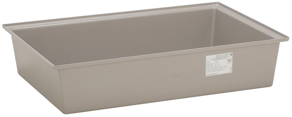 Auffangwanne aus GFK, ohne Gitterrost, Auffangvolumen 220 l, BxTxH 850x1280x270 mm