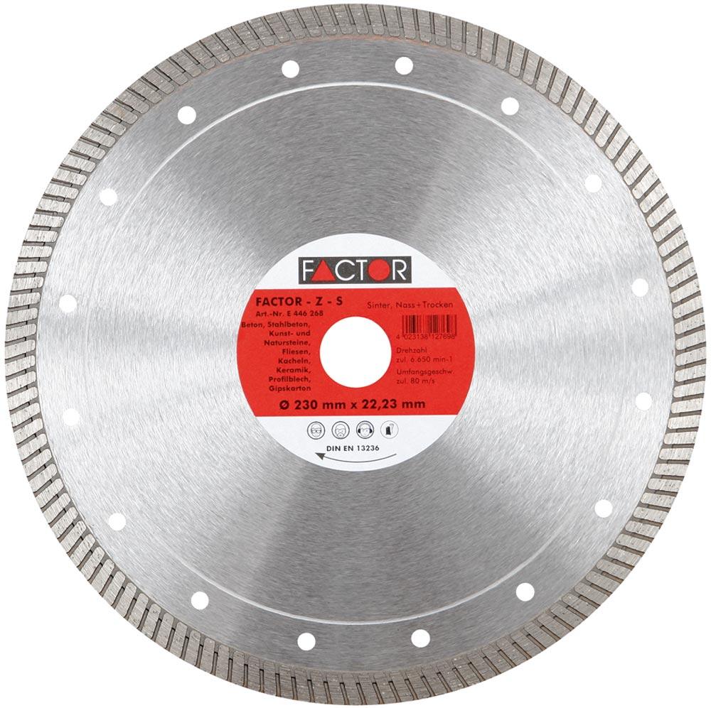 Diamanttrennscheibe FACTOR SPEED CUT, dünne Ausf. 230 x 1,8 x 10 x 22,23 mm