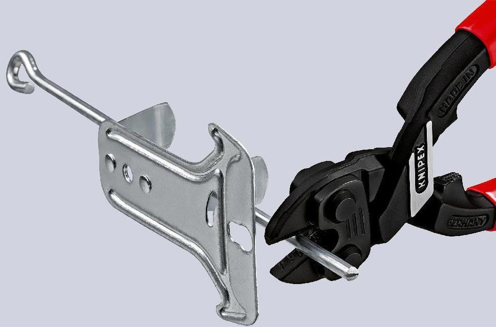 Kompaktbolzenschneider CoBolt® Länge 200 mm Kunststoffüberzug gerade 3,6 mm ohne Aussparung weich 6 mm mittel 5,2 mm hart 4 mm