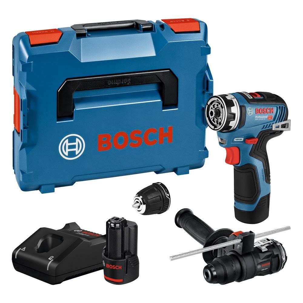 BOSCH Akku-Bohrschrauber GSR 12V-35 FC (2x3,0Ah GFA 12-B H L-BOXX)