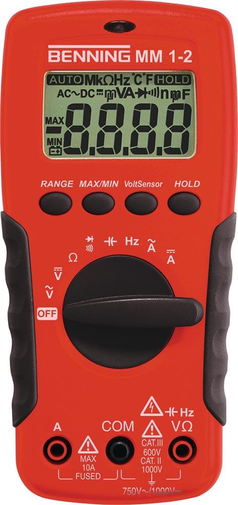 Multimeter MM 1-2 0,1 mV-750 V AC/0,1 mV-1000 V DC RMS