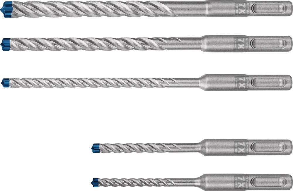 Hammerbohrersatz Expert plus 7X 5- teilig SDS Plus Kunststoffkassette mit Euroloch Hammerbohrersatz Expert plus 7X 5- teilig SDS Plus Kunststoffkassette mit Euroloch
