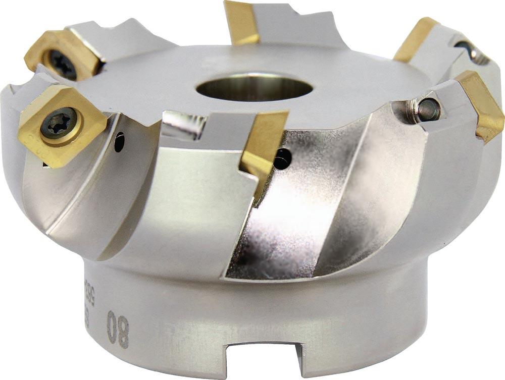 Planfräser Nenn-Ø 80 mm vernickelt mit Innenkühlung Schneidenanzahl 5 SE.. 1204 AF