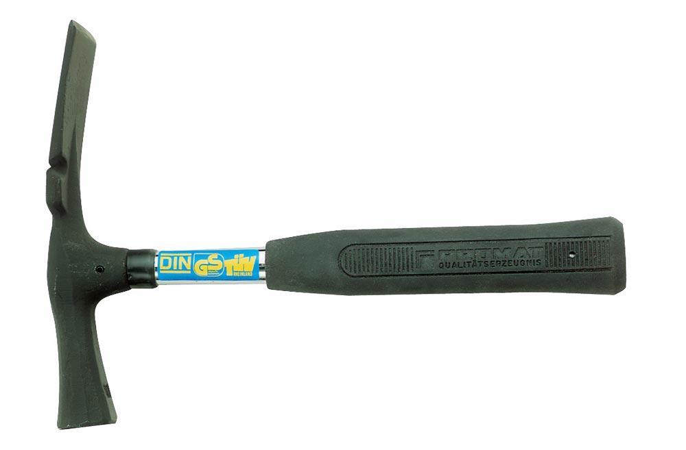 Maurerhammer 600 g geraut Berliner Form Stahlrohr Stiftsicherung