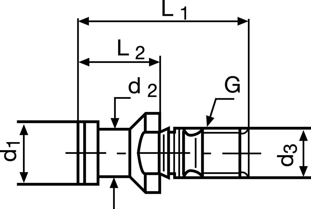 Anzugsbolzen ISO 7388-3AF SK50 ohne Bohrung