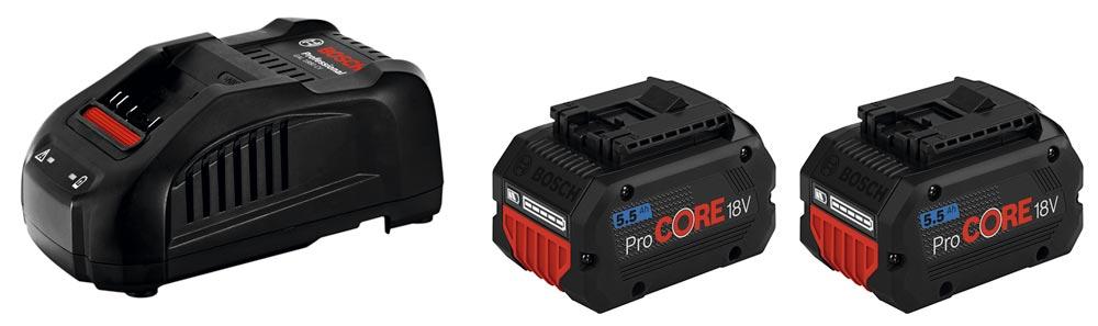 BOSCH Starter Set ProCORE 18 V 2x5.5 Ah u. Ladegerät