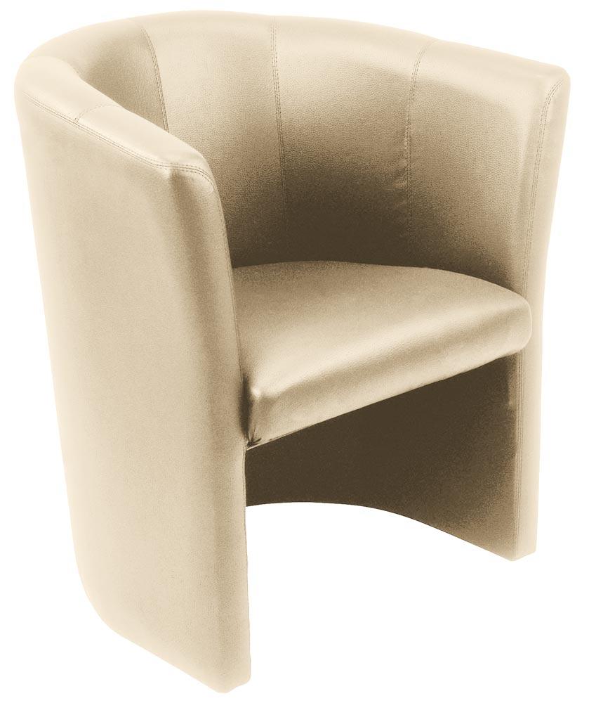 Sessel Club, BxTxH 590x505x770 mm, Sitz BxT 480x500 mm, Kunstleder, creme