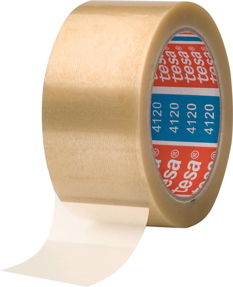 Verpackungsklebeband PVC tesapack® 4120 farblos Länge 66 m Breite 50 mm Rolle