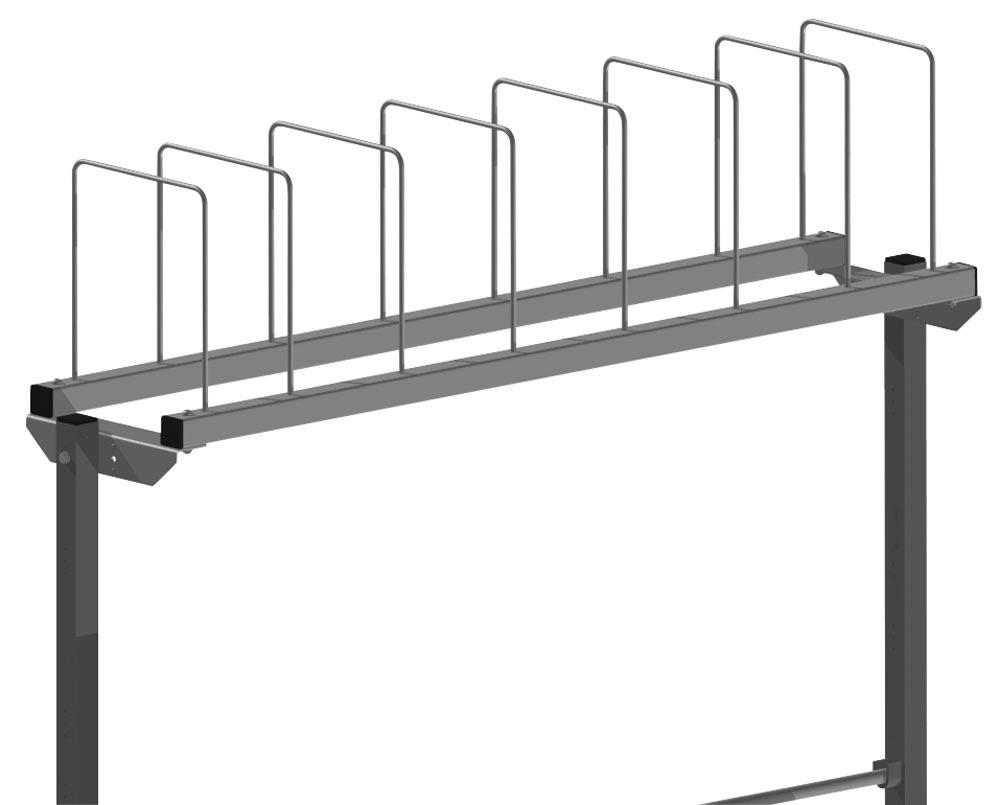 Anbaumagazin, BxTxH 1420x300x400mm, RAL 7035 lichtgrau