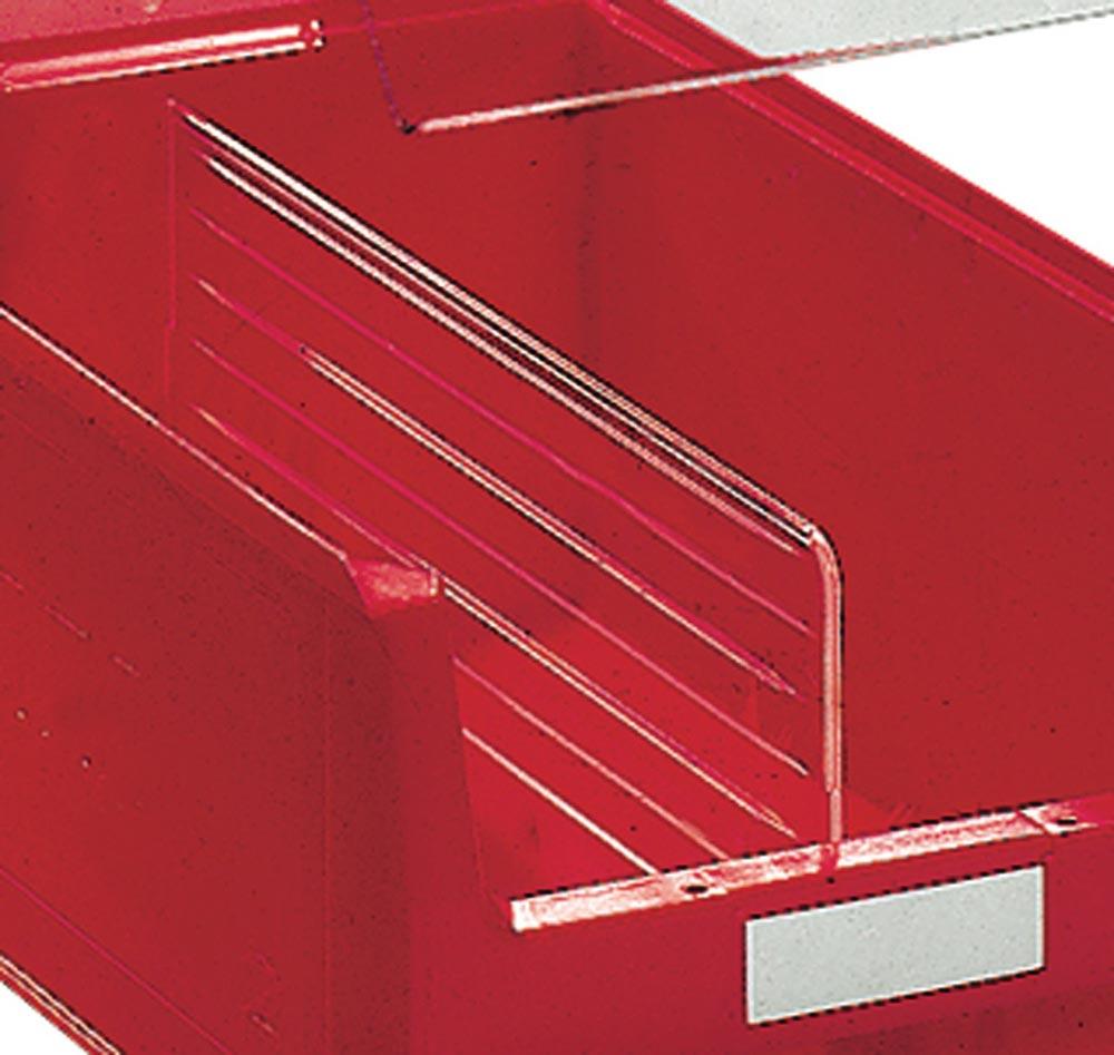 Längsteiler für Sichtlagerkasten MK2 PS glasklar 10St./Btl.