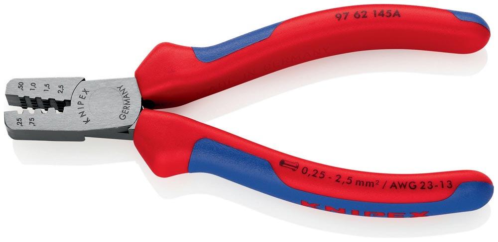 Aderendhülsenzange Gesamtlänge 145 mm 0,25 - 2,5 (AWG 23 - 13) mm poliert Comfort-Griffe