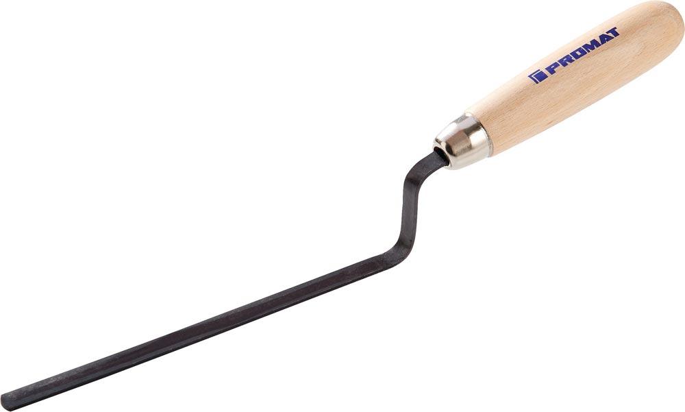 Fugenkelle Länge 180 mm Breite 10 mm gehärtet, m. Buchenholzheft Stahl
