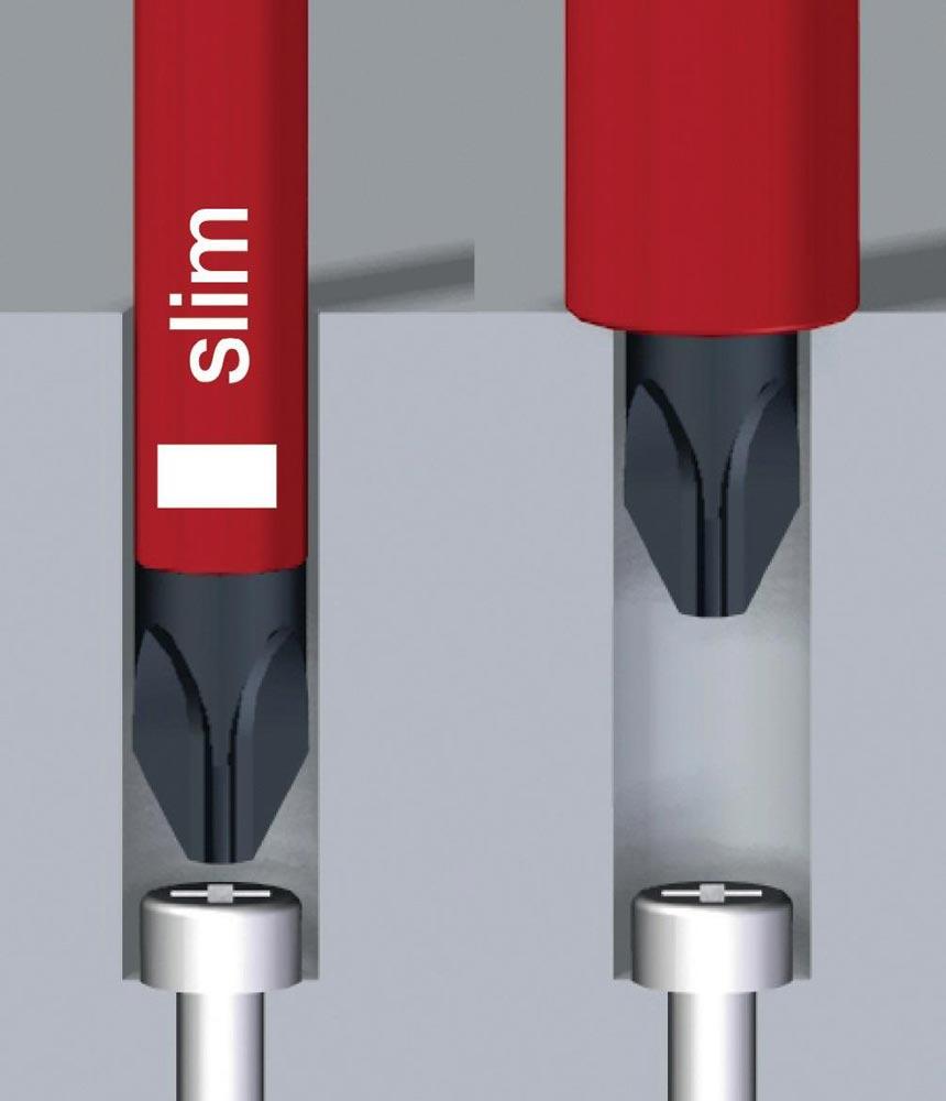 Schraubendreher 3201 slimFix Schneidenbreite 3,5 mm Klingenlänge 100 mm VDE isoliert