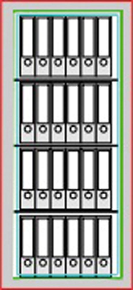 Aktentresor, SI-Stufe B + S2, BxTxH 500x430x990 mm, Volumen 96 l, 3 Böden, Kapazität 8 Ordner, RAL 7035 lichtgrau