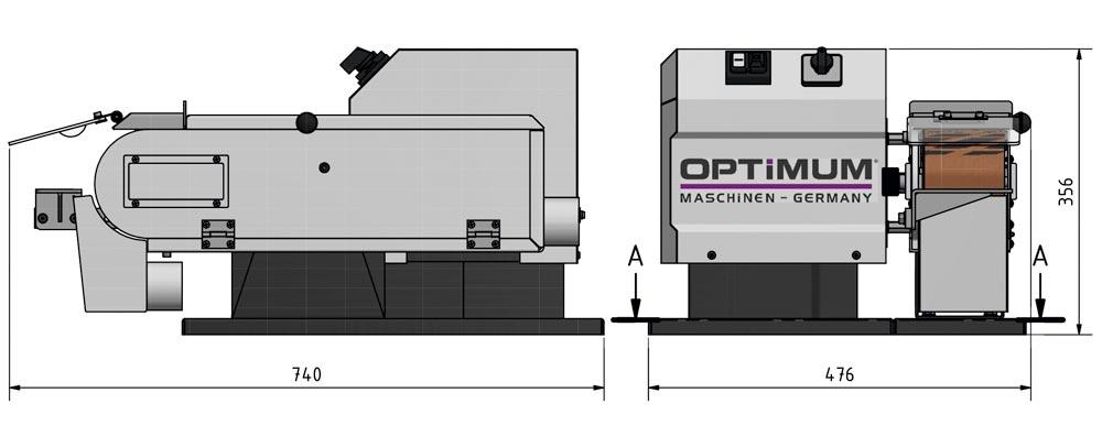 OPTIMUM Universal-Schleifmaschine OPTIgrind GB 100 S 1,3/1,8 kW (400 V)