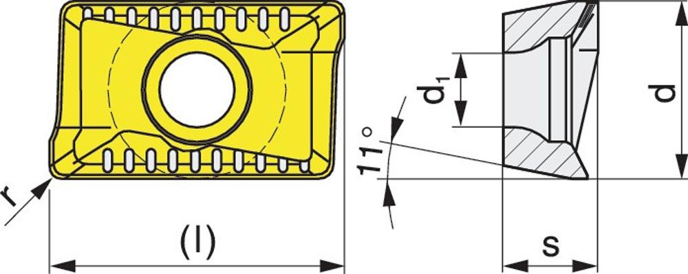 Wendeschneidplatte APKT 1003PDER-M PMK30 Bearbeitung mittel