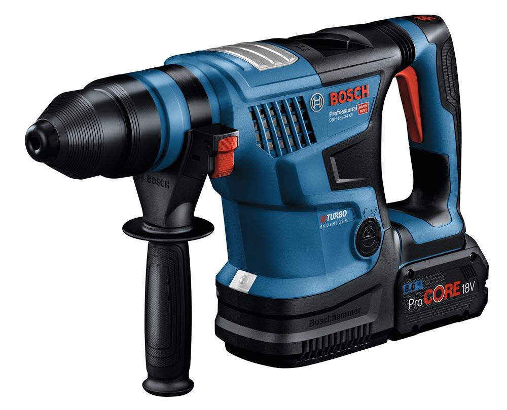 BOSCH Akku-Bohrhammer GBH 18V-34 CF (2x ProCORE18V 8.0Ah GAL 1880CV CC)