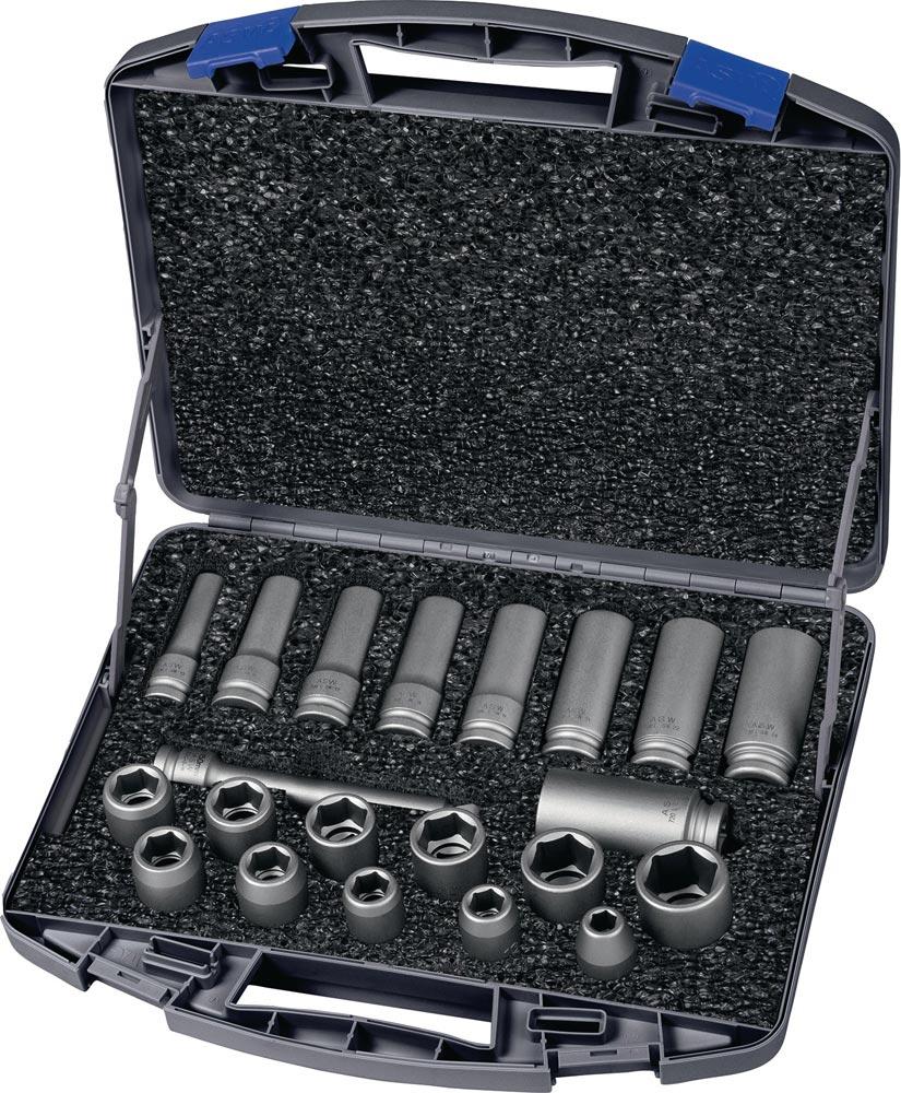 Kraftsteckschlüsselsatz 720 KLS 21 OL 21-teilig 1/2  kurz und lang, 6-kant