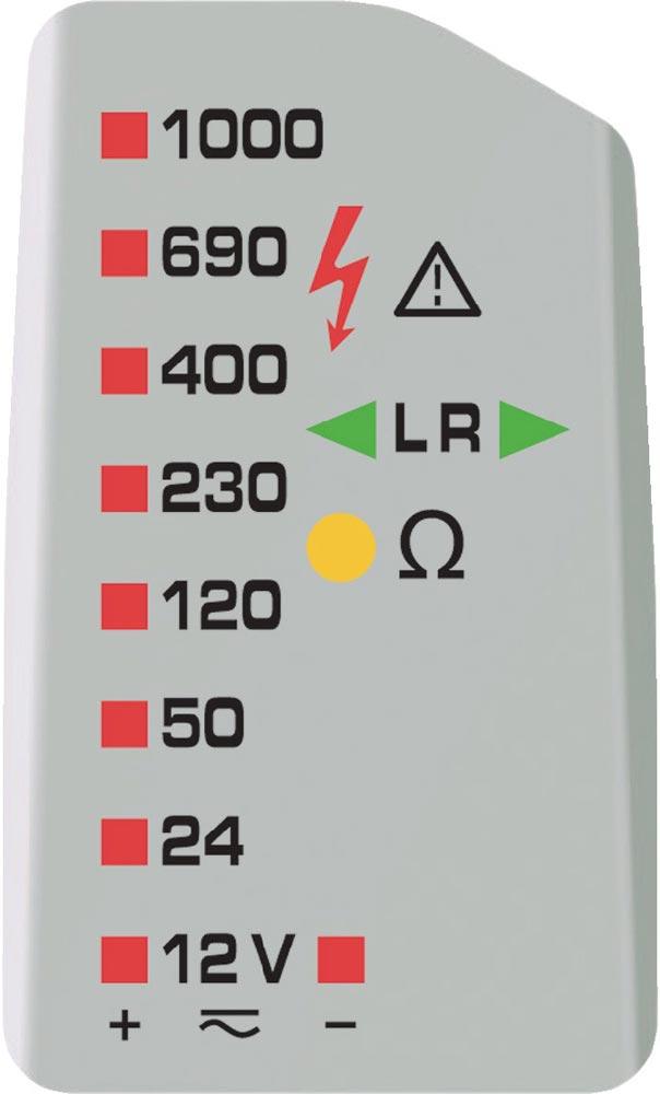 Spannungs-/Durchgangsprüfer DUSPOL® expert 12-1000 V AC/DC CAT IV 600V/CAT III 1000 V