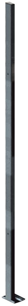 Anfangs-/End-Aufsatz-Pfosten für Trennwandschutzgitter, Höhe 750 mm, RAL 7037 staubgrau