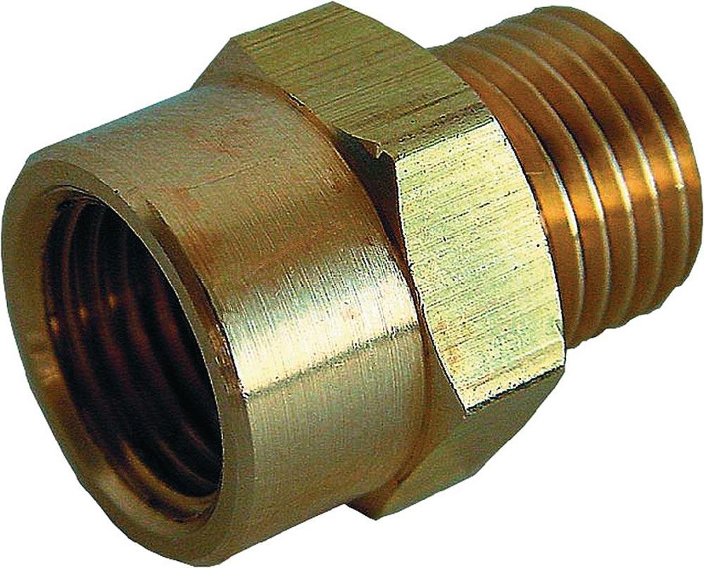 Doppelgewindenippel Messing Außengewinde G 1/4 Innengewinde G 3/8