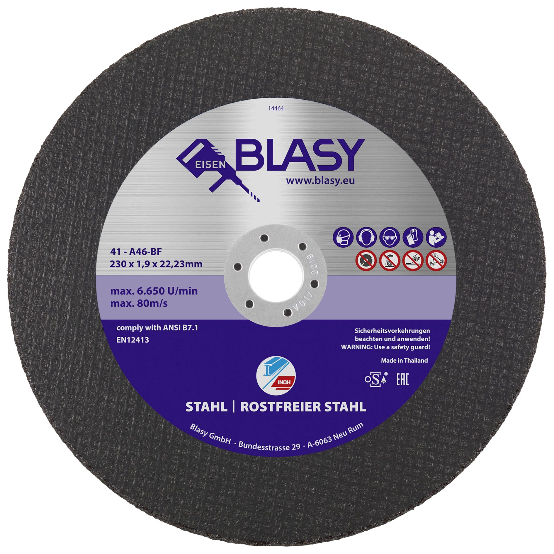 BLASY Trennscheibe 230x1,9x22,23 BASIC* A46Q-BFB